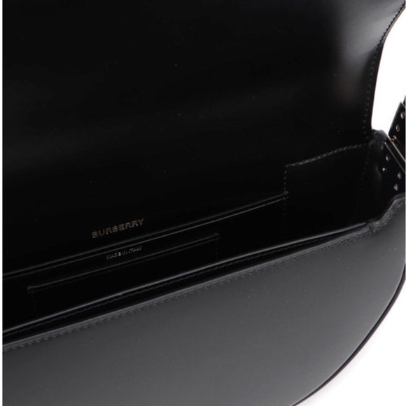 735. BURBERRY Olympia Black Leather Shoulder Crossbody Bag $2048 EUC - Picture 6 of 13
